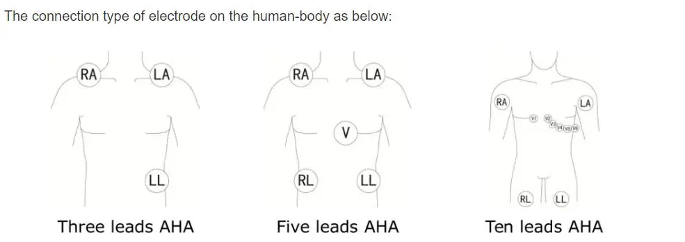 Cables de ECG de 5 derivaciones para philips digitrak más holter de 24 horas 3100A, 5 derivaciones, Snap
