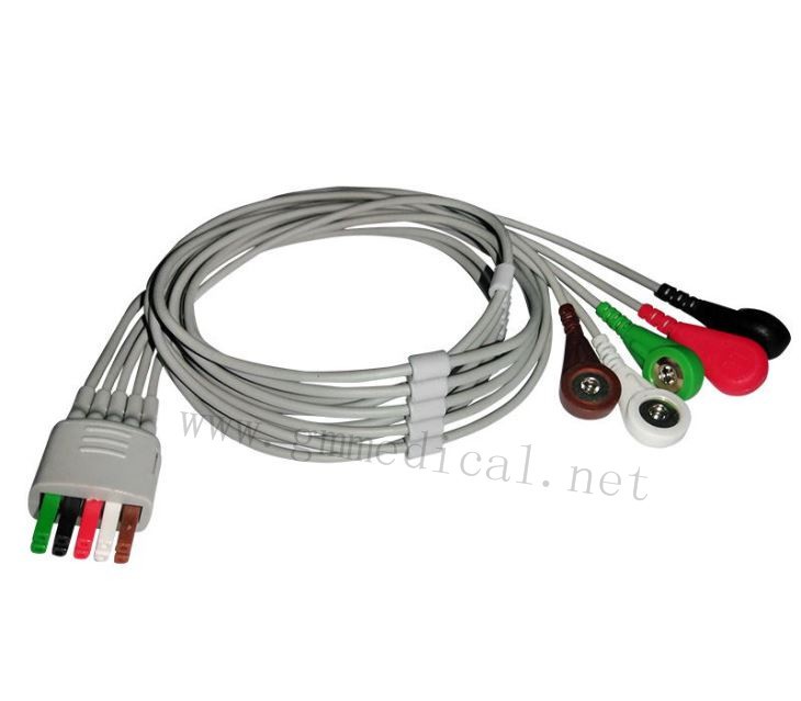 Uso de cables de 5 derivaciones con MC087-5T para monitor de paciente
