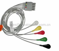 Cables de plomo de 5 conductores M1645A compatibles, IEC, Snap