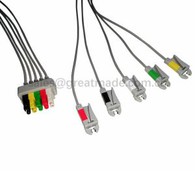 Juego de cables de plomo Pro1000 compatible, 5 cables, Grabber, IEC, 100CM y 2PIN.