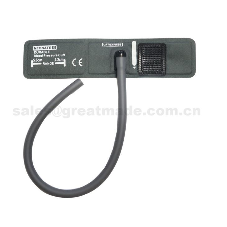 Manguito Nibp n. ° 1, circunferencia del brazo de 3.3-5.6 cm, sin bolsa de gas, tubo único