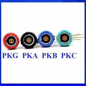 Conector médico 1P PKG PKA PKB PKC 2-10pin 14 pin enchufe fijo con codo 90 grados contacto PCB dos llaves