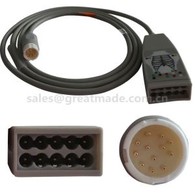 Cable troncal M1663A HP 10-lead compatible, HP 12PINs .2M