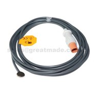 Sonda de temperatura de superficie de piel para adultos / niños compatible con HP, L = 3 m, 12 mm