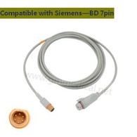 Cable adaptador para transductor de presión arterial invasiva BD IBP compatible con Siemens, conector Siemens 7pin-BD-7pin