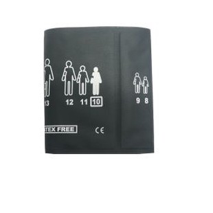 Manguito de nibp de tubo único adulto n. ° 10, circunferencia de brazo 20-27, sin bolsa de gas