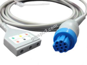 Utilizar con Datex 545300 Cable de 3 derivaciones ECG tronco, AHA/IEC hembra 10PIN redondo, con resistencia de 4,7 K