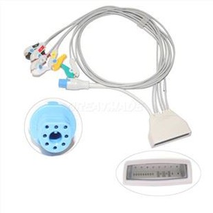 ECG 5-cable de telemetría Grabber de plomo más Spo2 para HP MX40